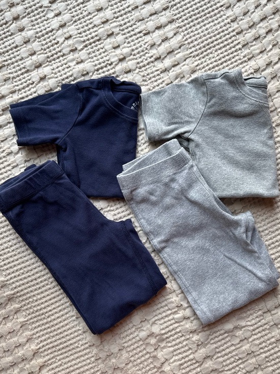 Primary Other - Primary Kids Short Sleeve Pajama Sets - Navy & Gray. 4-5 Years